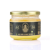 Premium A2 Desi Gir Cow Ghee By Atharvaa Organic | Natural & Healthy Protein Fiber Desi Cow Ghee Perfect For Improves Digestion | (250ml) 8.4 Ounce | Jar Pack
